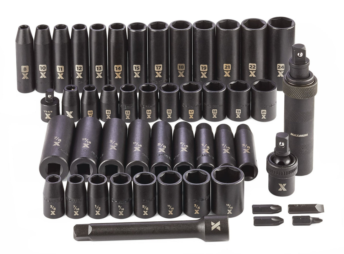 1/2-in Drive Professional Grade Impact Socket Set, 48-pc, CRMO W4E8 - product image 8