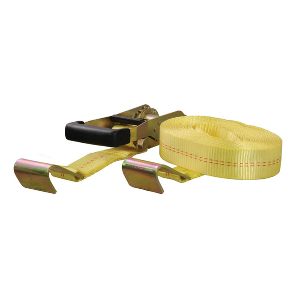 83048 27-ft Yellow Cargo Strap with Flat Hooks (3,333-lb) Q7Y6