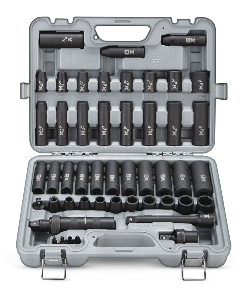 1/2-in Drive Professional Grade Impact Socket Set, 48-pc, CRMO W4E8