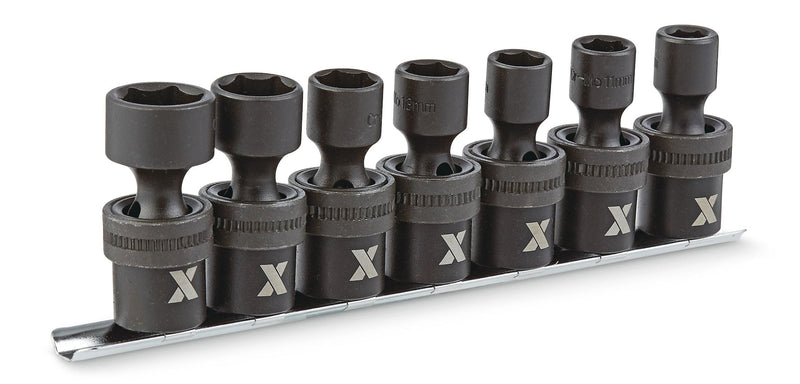 3/8-in Drive Swivel Impact Socket Set, 7-pc, Metric, CRMO T3G6