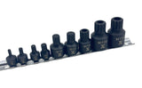 9 Piece Impact Stubby Bit Socket Rail Triple Square U1W0 - product image 1
