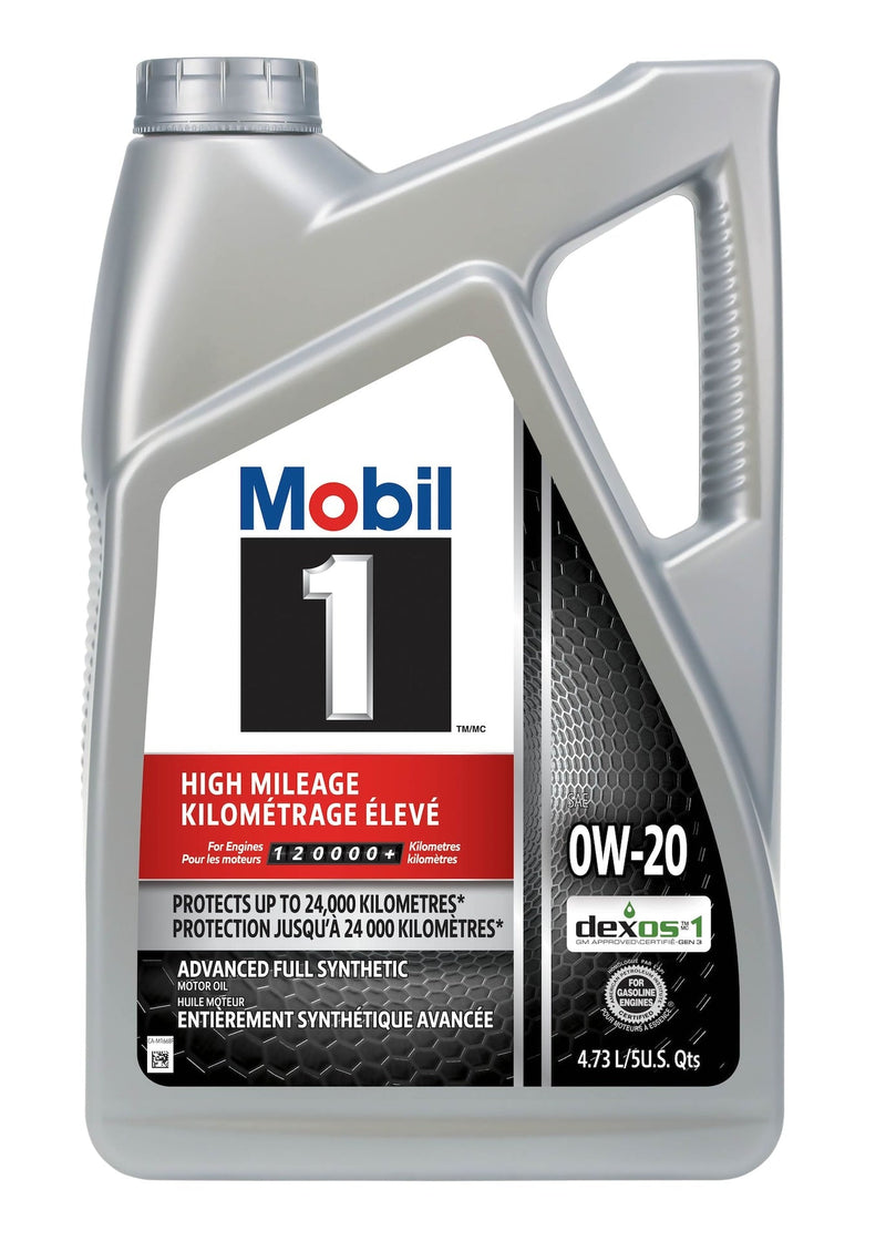 1 High Mileage 0W20 Synthetic Engine/Motor Oil, 4.73-L T2I5