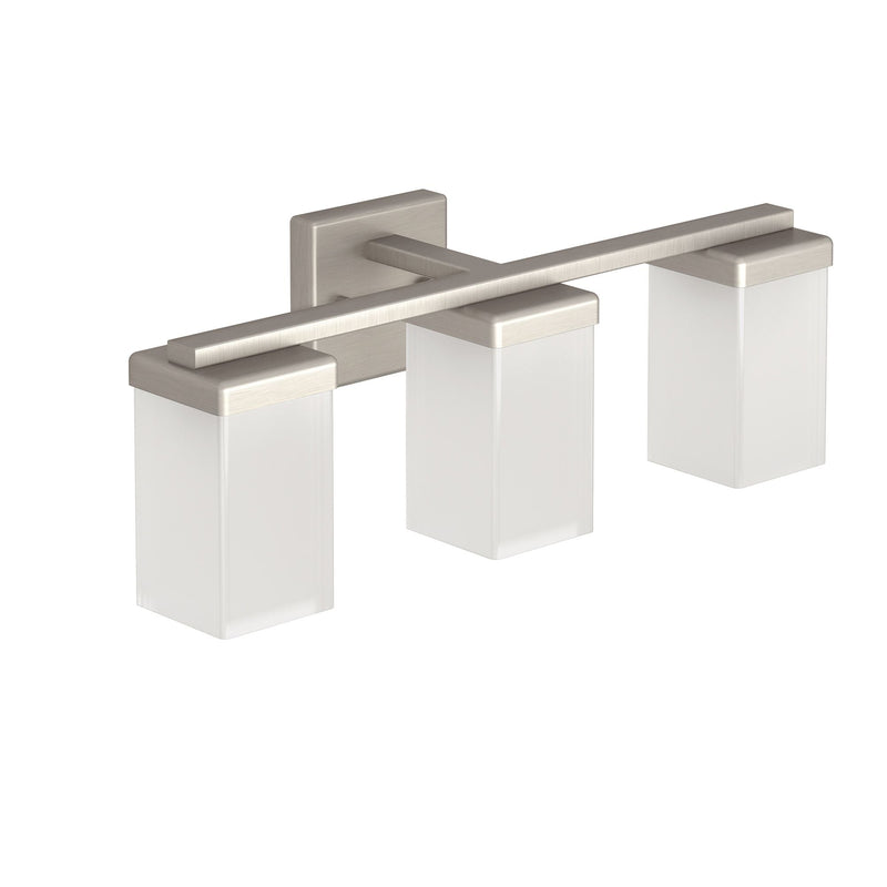 90-Degree Vanity Lighting Fixture, Brushed Nickel, 3-L Y1Z9