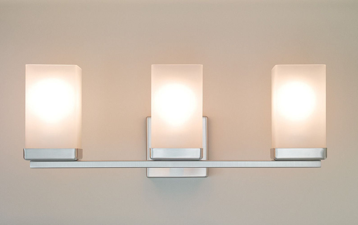 90-Degree Vanity Lighting Fixture, Brushed Nickel, 3-L Y1Z9 - product image 2