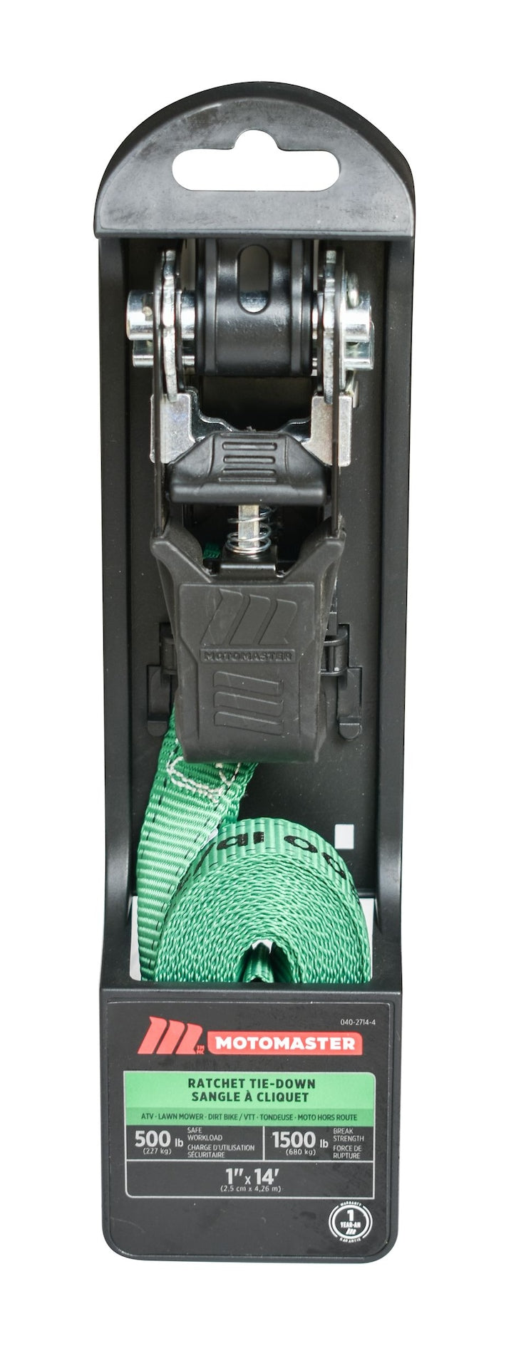 1,500-lb Endless Padded Ratchet Tie Down Strap, Weatherproof, 1-in x 14-ft Q8V1