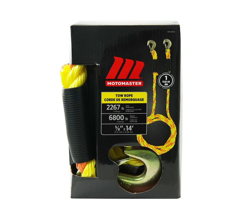 6,800-lb Tow Rope, with Rust-Resistant Hooks, 5/8-in x 14-ft P6D7