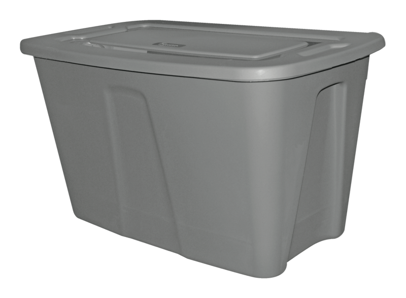 type A Restore Stackable Nesting Storage Box with Lid, 121-L, Grey G4T2
